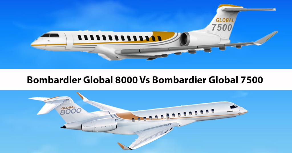 Bombardier Global 8000 vs 7500
